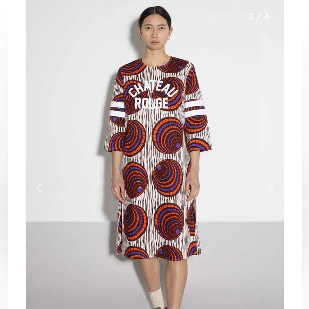 Chateau Rouge wax print dress. 90’s sporty styling with a vibrant print.